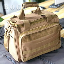 Load image into Gallery viewer, Tactical Range Bag Molle System 600D Waterproof Gun Shooting Pistol Case Pack Khaki  Hunting Accessories Tools Sling Bag Camping
