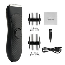 Load image into Gallery viewer, Men&#39;s Electric Groin Hair Trimmer Pubic Hair Trimmer Body Grooming Clipper for Men Bikini Epilator Rechargeable Shaver Razor