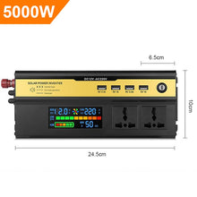 Load image into Gallery viewer, Peak 6000W Car Power Inverter DC 12V To AC 220V Transformer with USB Universal Socket Charger Modified Sine Wave Inverter