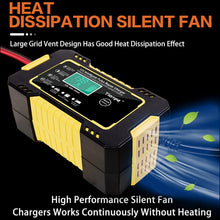 Load image into Gallery viewer, 6A 12V Digital Car Battery Charger Fully Automatic Repair Charge For Car Motorcycle SUV Stea Battery Charger 12v Fully Automatic