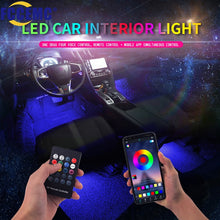 Load image into Gallery viewer, Led Car Foot Ambient Light With USB Neon Mood Lighting Backlight Music Control App RGB Auto Interior Decorative Atmosphere Light