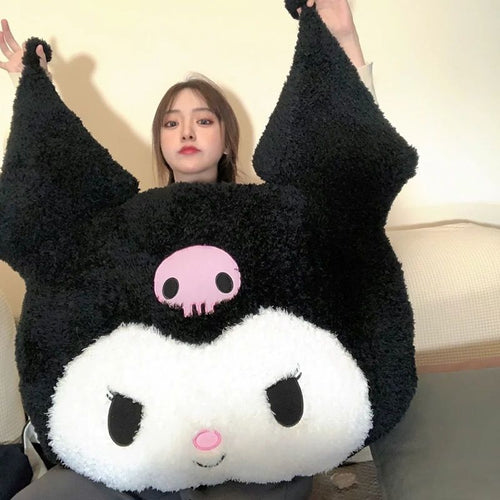 Oversized Kuromi Melody Pillow Cushion Cute Cartoon Doll Sofa Valentine's Day Girlfriend Birthday Present Sanrio Plush Kawaii