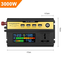 Load image into Gallery viewer, Peak 6000W Car Power Inverter DC 12V To AC 220V Transformer with USB Universal Socket Charger Modified Sine Wave Inverter
