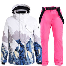 Load image into Gallery viewer, 2022 New Women&#39;s Ski Jackets And Pants Set Windproof Waterproof Snowsuit Winter Warm Snowboarding Ski Suits