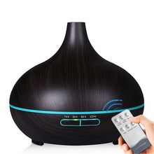 Load image into Gallery viewer, 550ML Electric Aroma Diffuser Essential Oil Diffuser Air Humidifier Ultrasonic Remote Control Color LED Lamp Mist Maker Car Home