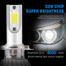 Load image into Gallery viewer, 2PCS C6 led Car Headlight H7 LED H4 Bulb H8 H1 H3 H11 HB3 9005 HB4 9006 9007 Auto Lamps Fog Lights 3000K 6000K 8000K wholesale