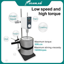 Load image into Gallery viewer, JOANLAB Official Store Mixer Lab Electric Stirrer Digital Display Overhead Stirrer Adjustable Height Lab Equipment 110V To 220V
