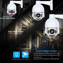 Load image into Gallery viewer, 5MP Security IP Camera Wifi 4K 8MP PTZ Dome POE Full Metal 5X Zoom Two Way Audio SD Card Slot Smart IR Humanoid Auto tracking