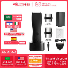 Load image into Gallery viewer, Men&#39;s Electric Groin Hair Trimmer Pubic Hair Trimmer Body Grooming Clipper for Men Bikini Epilator Rechargeable Shaver Razor