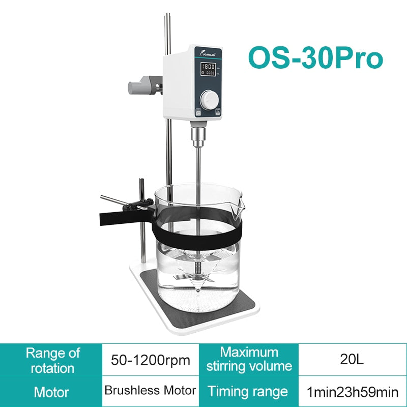 JOANLAB Official Store Mixer Lab Electric Stirrer Digital Display Overhead Stirrer Adjustable Height Lab Equipment 110V To 220V