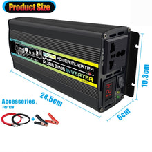 Load image into Gallery viewer, 6000W 8000W Pure Sine Wave Car Inverter Power Inverter DC12V To AC 220V Socket Converter for Car Home Outdoor