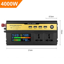 Load image into Gallery viewer, Peak 6000W Car Power Inverter DC 12V To AC 220V Transformer with USB Universal Socket Charger Modified Sine Wave Inverter