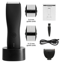 Load image into Gallery viewer, Men&#39;s Electric Groin Hair Trimmer Pubic Hair Trimmer Body Grooming Clipper for Men Bikini Epilator Rechargeable Shaver Razor