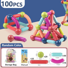 Load image into Gallery viewer, Magic Magnetic Building Blocks Toy Magnetic Construction Set Magnet Ball Sticks Rod Games Montessori Educational Toys For Kids