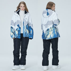 2022 New Women's Ski Jackets And Pants Set Windproof Waterproof Snowsuit Winter Warm Snowboarding Ski Suits