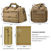 Load image into Gallery viewer, Tactical Range Bag Molle System 600D Waterproof Gun Shooting Pistol Case Pack Khaki  Hunting Accessories Tools Sling Bag Camping