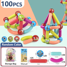 Load image into Gallery viewer, Magic Magnetic Building Blocks Toy Magnetic Construction Set Magnet Ball Sticks Rod Games Montessori Educational Toys For Kids