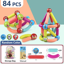 Load image into Gallery viewer, Magic Magnetic Building Blocks Toy Magnetic Construction Set Magnet Ball Sticks Rod Games Montessori Educational Toys For Kids