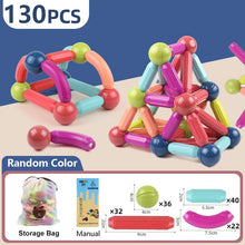Load image into Gallery viewer, Magic Magnetic Building Blocks Toy Magnetic Construction Set Magnet Ball Sticks Rod Games Montessori Educational Toys For Kids