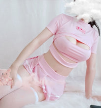 Load image into Gallery viewer, Sailor JK Student Clothing Sets Tops+Skirts+ Stockings Cute Women/Girl Sexy Lingerie Football Pleated Skirt School Uniforms
