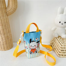 Load image into Gallery viewer, Sanrio Children Outdoor Water Cup Bag Cylindrical Shoulder Bags Hello Kitty Kulomi Melody Cartoon Printing Girls Messenger Bag