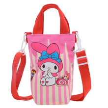 Load image into Gallery viewer, Sanrio Children Outdoor Water Cup Bag Cylindrical Shoulder Bags Hello Kitty Kulomi Melody Cartoon Printing Girls Messenger Bag