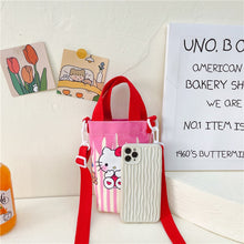Load image into Gallery viewer, Sanrio Children Outdoor Water Cup Bag Cylindrical Shoulder Bags Hello Kitty Kulomi Melody Cartoon Printing Girls Messenger Bag