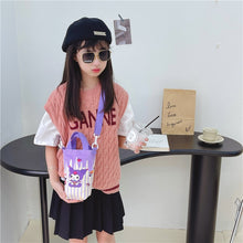 Load image into Gallery viewer, Sanrio Children Outdoor Water Cup Bag Cylindrical Shoulder Bags Hello Kitty Kulomi Melody Cartoon Printing Girls Messenger Bag