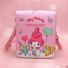 Load image into Gallery viewer, Sanrio Kawaii Cinnamon Roll Kuromi My Melody Pu Waterproof Slung Shoulder Bag Storage Small Square Bag