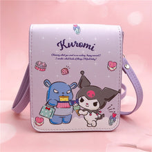 Load image into Gallery viewer, Sanrio Kawaii Cinnamon Roll Kuromi My Melody Pu Waterproof Slung Shoulder Bag Storage Small Square Bag
