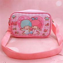 Load image into Gallery viewer, Sanrio Kawaii Cinnamon Roll Kuromi My Melody Pu Waterproof Slung Shoulder Bag Storage Small Square Bag