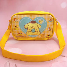 Load image into Gallery viewer, Sanrio Kawaii Cinnamon Roll Kuromi My Melody Pu Waterproof Slung Shoulder Bag Storage Small Square Bag