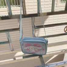 Load image into Gallery viewer, Sanrio Kawaii Cinnamon Roll Kuromi My Melody Pu Waterproof Slung Shoulder Bag Storage Small Square Bag
