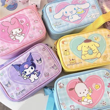 Load image into Gallery viewer, Sanrio Kawaii Cinnamon Roll Kuromi My Melody Pu Waterproof Slung Shoulder Bag Storage Small Square Bag