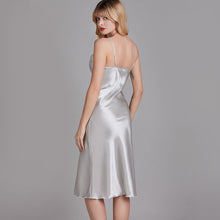 Load image into Gallery viewer, Satin Long Sleepwear Homewear Ladies Silk Night Dress Sexy Hot Erotic Spaghetti Strap Womens Nightgown Elegant Lingerie nighty