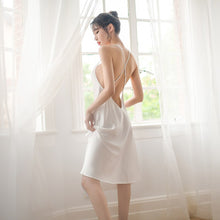 Load image into Gallery viewer, Satin Night Dress Ladies Nightdress Sexy Silk Sleeveless Nighties Nightgown Sleepwear Nightwear for Women Sleepshirts Homewear