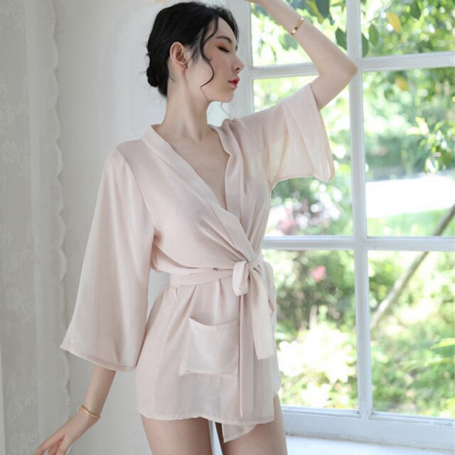 Satin Robe Women Clothes Bathrobe Bridesmaid Robes Kimono Lingerie Women's Pajamas Sleepwear Femme homewear