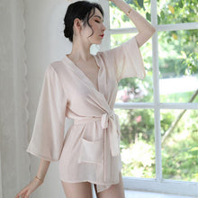 Load image into Gallery viewer, Satin Robe Women Clothes Bathrobe Bridesmaid Robes Kimono Lingerie Women&#39;s Pajamas Sleepwear Femme homewear