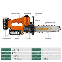 Load image into Gallery viewer, Double lithium electric chainsaw rechargeable battery small hand-held outdoor wireless electric saw logging saw single-hande