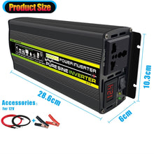 Load image into Gallery viewer, 6000W 8000W Pure Sine Wave Car Inverter Power Inverter DC12V To AC 220V Socket Converter for Car Home Outdoor