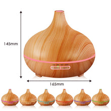 Load image into Gallery viewer, 550ML Electric Aroma Diffuser Essential Oil Diffuser Air Humidifier Ultrasonic Remote Control Color LED Lamp Mist Maker Car Home