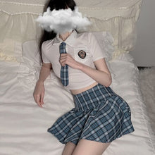 Load image into Gallery viewer, School Girl Japanese Maid Costumes Women Sexy Cosplay Lingerie Student Uniform with Miniskirt Cheerleader Outfit New