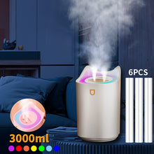 Load image into Gallery viewer, 3L Air Humidifier Essential Oil Aroma Diffuser Double Nozzle With Coloful LED Light Ultrasonic Humidifiers Aromatherapy Diffuser