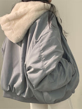 Load image into Gallery viewer, Winter 2022 New Cashmere Thickening Hooded Short Coat On Both Sides Lamb Wool Cotton Coat Cotton Women&#39;s Wear Chaquetas  Y2k Trf