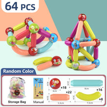 Load image into Gallery viewer, Magic Magnetic Building Blocks Toy Magnetic Construction Set Magnet Ball Sticks Rod Games Montessori Educational Toys For Kids