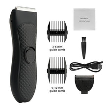 Load image into Gallery viewer, Men&#39;s Electric Groin Hair Trimmer Pubic Hair Trimmer Body Grooming Clipper for Men Bikini Epilator Rechargeable Shaver Razor