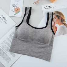 Load image into Gallery viewer, Seamless Underwear Women U-Neck High Quality Sports Bar Add Chest Pad Bralette Brassiere Sexy Lingerie Push Up Cotton Tops Vest