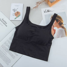 Load image into Gallery viewer, Seamless Underwear Women U-Neck High Quality Sports Bar Add Chest Pad Bralette Brassiere Sexy Lingerie Push Up Cotton Tops Vest