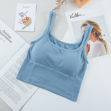 Load image into Gallery viewer, Seamless Underwear Women U-Neck High Quality Sports Bar Add Chest Pad Bralette Brassiere Sexy Lingerie Push Up Cotton Tops Vest
