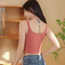 Load image into Gallery viewer, Seamless Underwear Women U-Neck High Quality Sports Bar Add Chest Pad Bralette Brassiere Sexy Lingerie Push Up Cotton Tops Vest